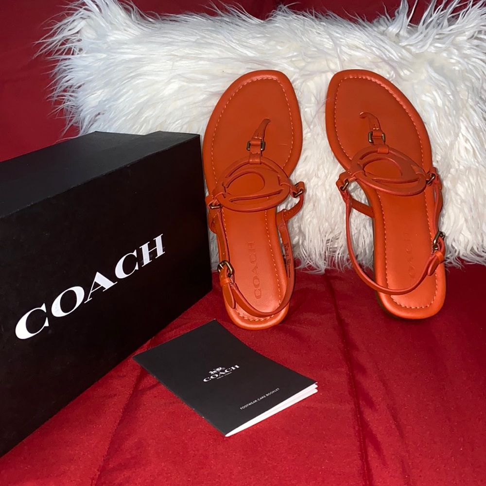 Coach Leather Jeri Sandals